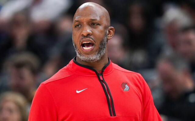 Portland Trail Blazers coach Chauncey Billups on the sidelines